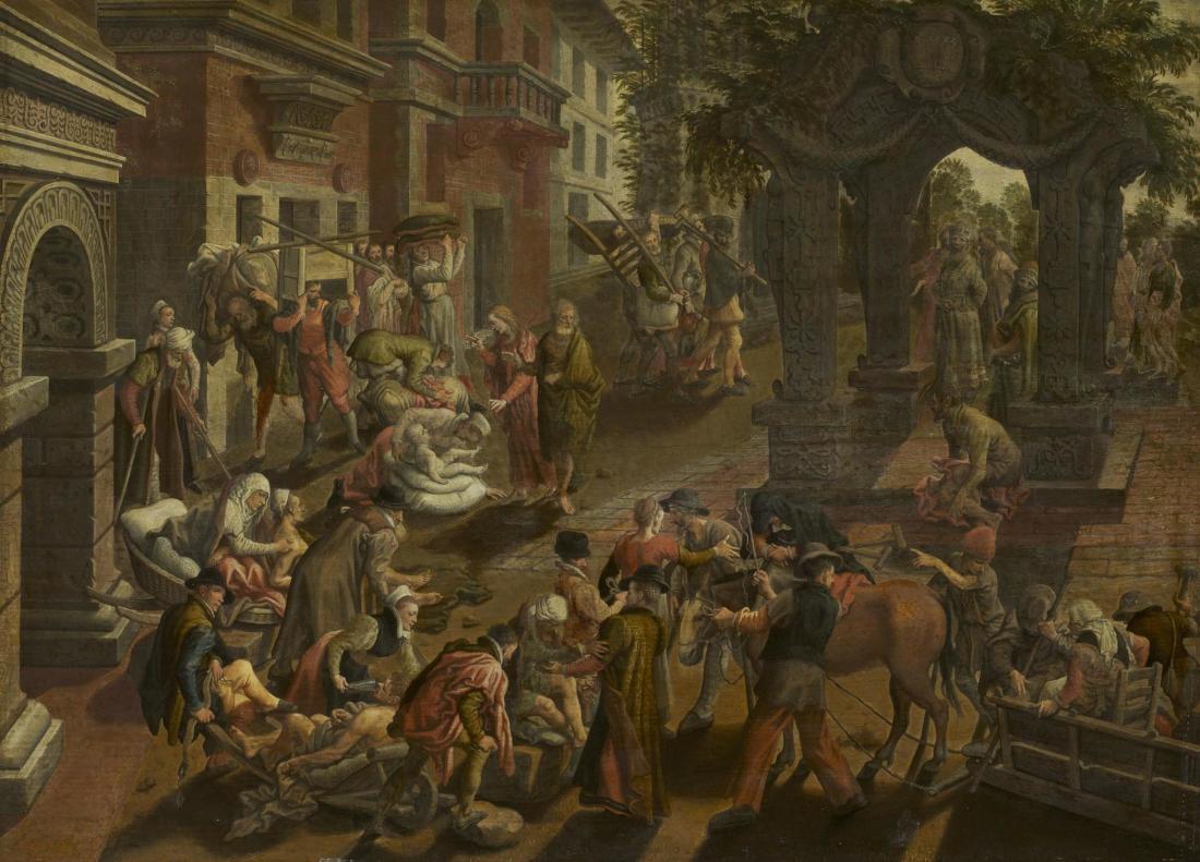 Pieter Aertsen: The Miraculous Healing of a Lame Man by Peter and John