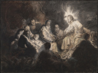 Rembrandt Harmensz. van Rijn: Jesus among his Students