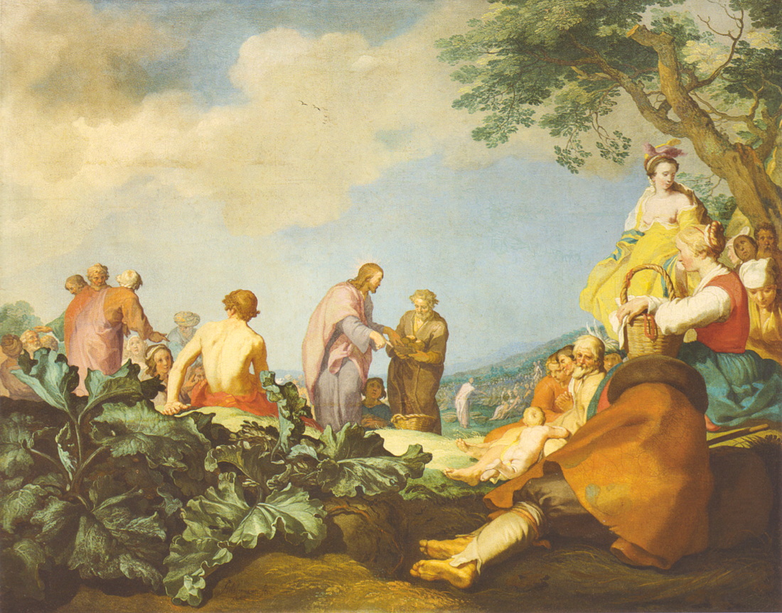 The Feeding of the Multitude (1628) by Abraham Bloemaert, John 6:1-15, Bible.Gallery