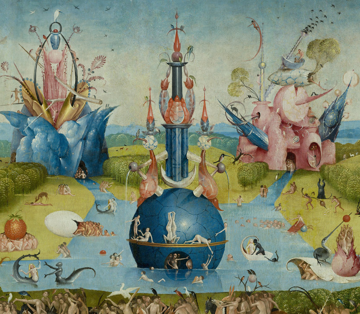 Jheronimus Bosch Garden of Earthly Delights central panel (fountain) Jheronimus Bosch Garden of Earthly Delights central panel (fountain)