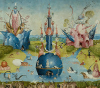 Jheronimus Bosch: Garden of Earthly Delights - central panel (fountain)