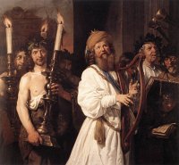 Jan de Bray: David Playing the Harp Ahead of the Ark