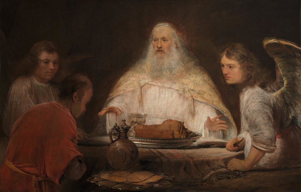 Arent de Gelder: God and the Angels visit Abraham