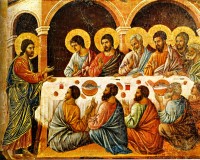 Duccio di Buoninsegna: The Appearance to the Apostles (Maestà)