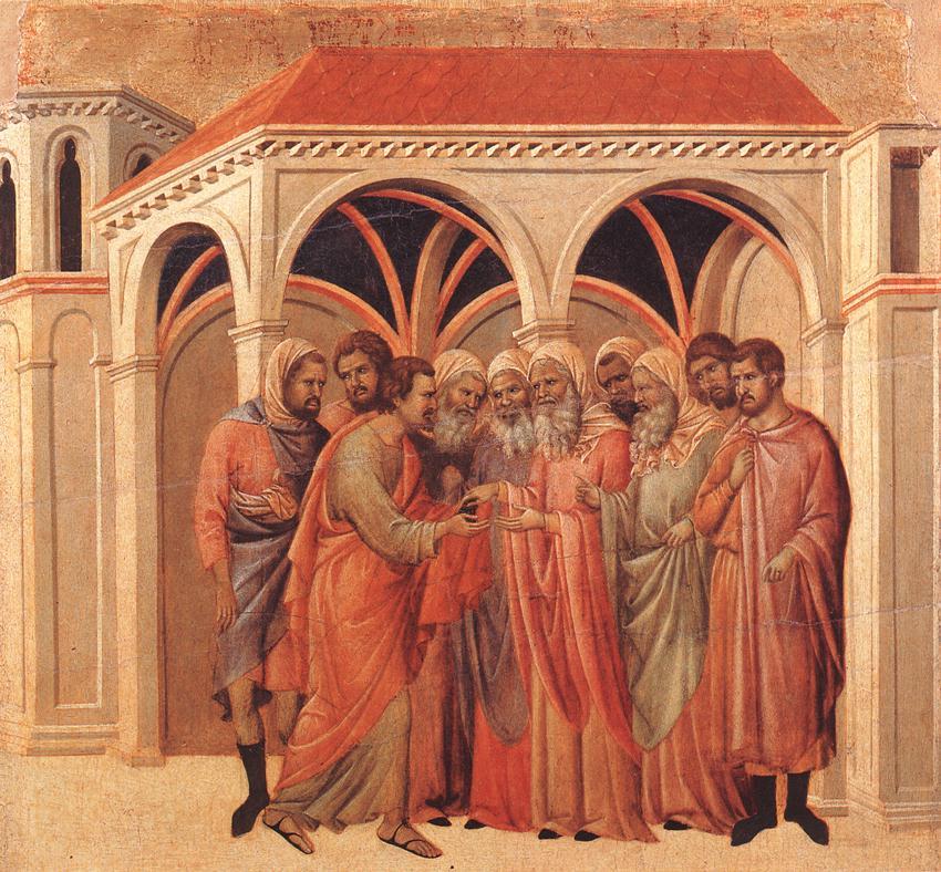 Duccio di Buoninsegna: Judas Betrays Christ