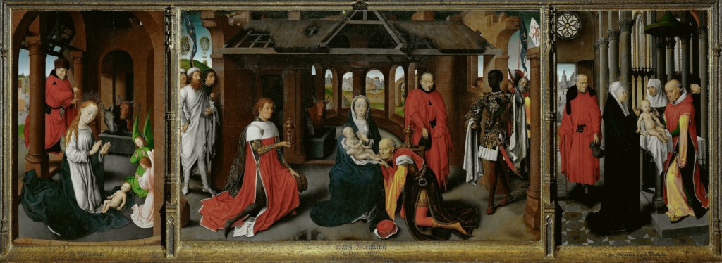 Hans Memling: Triptych with the Birth, the Adoration of the Magi, and the Presentation in the Temple