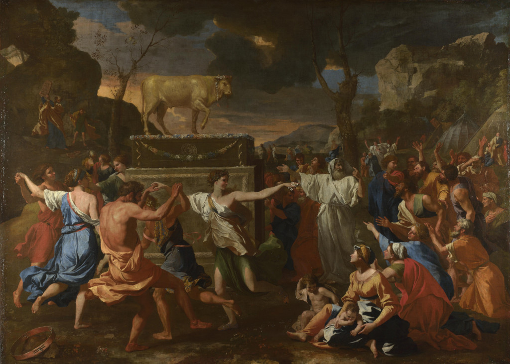 The Adoration of the Golden Calf by Nicolas Poussin