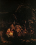 Rembrandt Harmensz. van Rijn: The Adoration of the Shepherds (1646 [2])