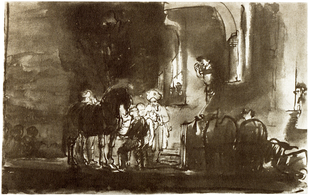 Rembrandt Harmensz. van Rijn: The Good Samaritan at the Inn (1642)