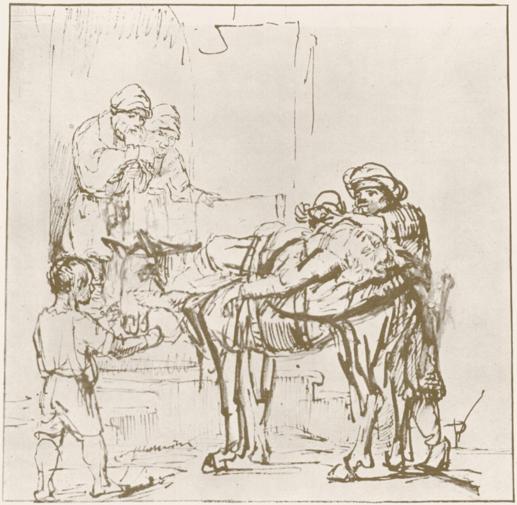 Rembrandt Harmensz. van Rijn: The Good Samaritan at the Inn (1649)
