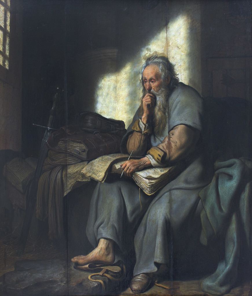 Rembrandt, St. Paul in Prison dans immagini sacre remb_paulus_gevang_grt