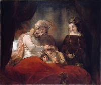 Rembrandt Harmensz. van Rijn: Jacob Blessing the Children of Joseph
