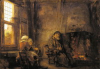 Rembrandt Harmensz. van Rijn: Tobit and Anna waiting for the return of their son
