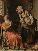 Rembrandt Harmensz. van Rijn: Tobit and Anna with the Goat (1626)