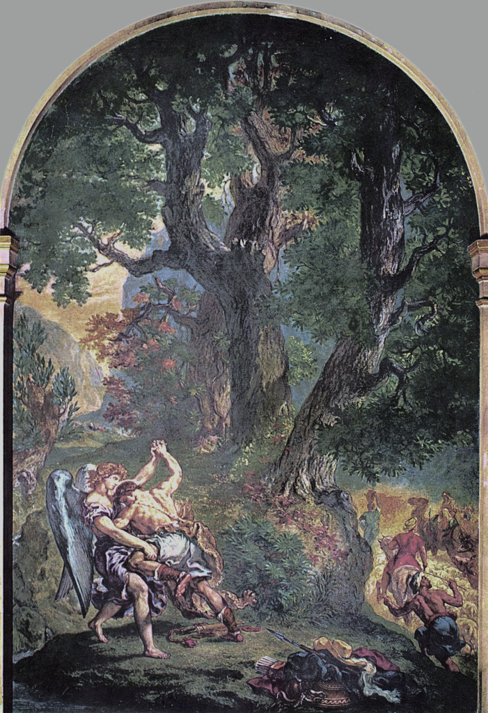 Eugène Delacroix: Jacob wrestling with the angel