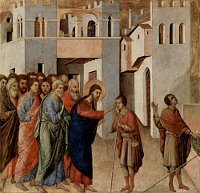 Duccio di Buoninsegna: The Healing of a Blind Man (Maestà)