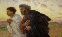 Eugène Burnand: Peter and John Running to the Tomb