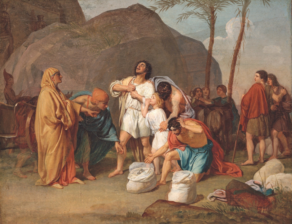 Joseph's Brothers Find the Silver Goblet in Benjamin's Sack by Alexander Ivanov, Genesis 44:1-13, Bible.Gallery