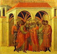 Duccio di Buoninsegna: Judas Betrays Christ (Maestà)