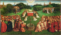 Jan van Eyck: The Ghent altarpiece: Adoration of the Lamb