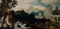 Jan van Scorel: Landscape with Bathsheba