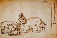 Rembrandt Harmensz. van Rijn: The Prodigal Son among the Pigs