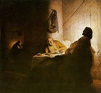 Rembrandt Harmensz. van Rijn: Supper at Emmaus (1628)