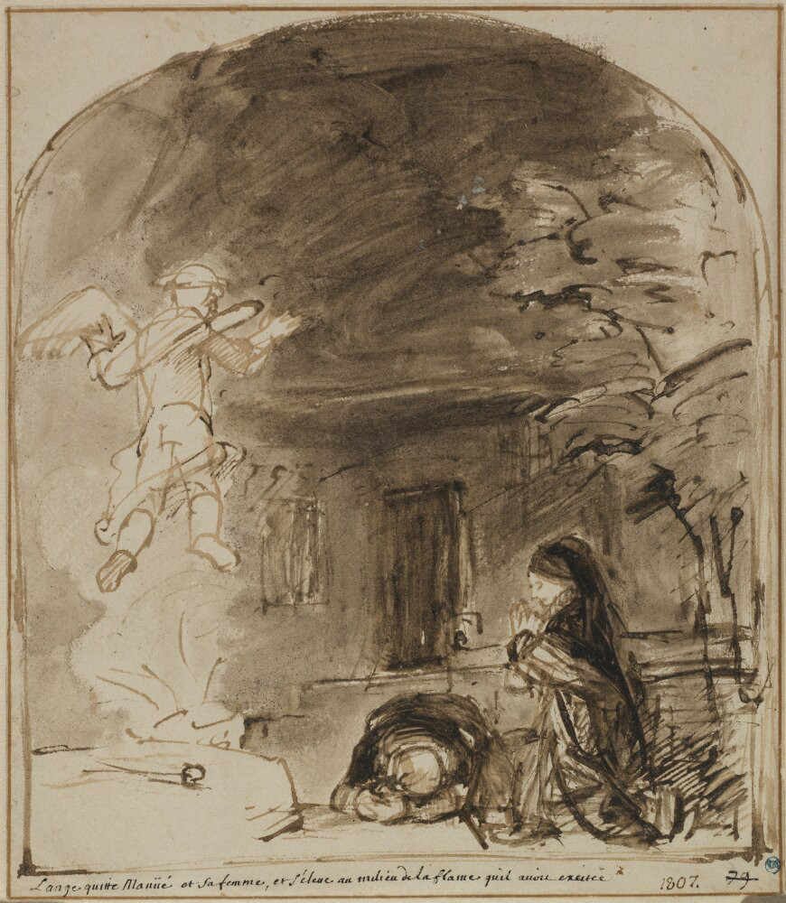 Willem Drost: The Angel Ascends after Manoah's Sacrifice