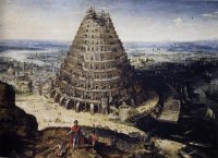 Lucas van Valckenborch: The tower of Babel (1594)