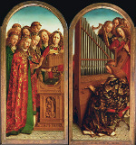 Jan van Eyck: Angels singing and playing music