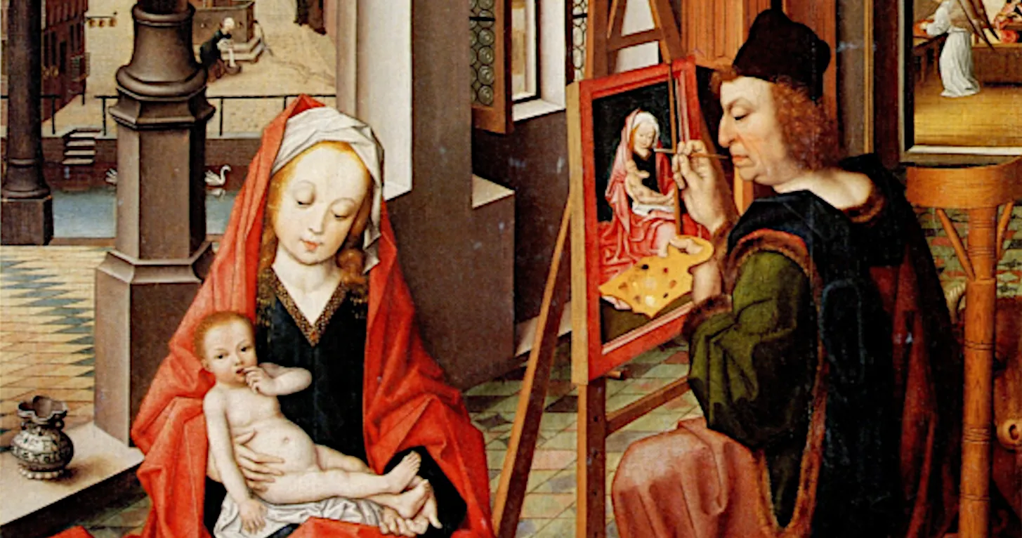 Derick Baegert: Luke painting Mary and her Child